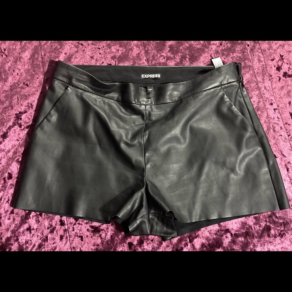 Faux Leather Shorts